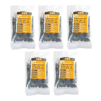 IPM Nylon Cable Tie ยาว4นิ้ว - สีดำ (แพ็ค 5ห่อ) IPM Nylon Cable Tie ยาว4นิ้ว - สีดำ (แพ็ค 5ห่อ)