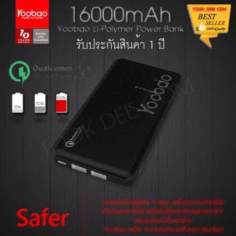 (ของแท้) Yoobao 16000 mAh P16QC Power Bank พาวเวอร์แบงค์ แบตเตอรี่สำรอง (ของแท้) Yoobao 16000 mAh P16QC Power Bank พาวเวอร์แบงค์ แบตเตอรี่สำรอง