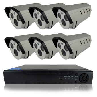 CCTV ชุดกล้องวงจรปิดกล้อง 8CH 1200 TVL 6ตัว ทรงกระบอก 1.0 ล้านพิกเซล HD เครื่องบันทึก 8 ช่อง CCTV ชุดกล้องวงจรปิดกล้อง 8CH 1200 TVL 6ตัว ทรงกระบอก 1.0 ล้านพิกเซล HD เครื่องบันทึก 8 ช่อง