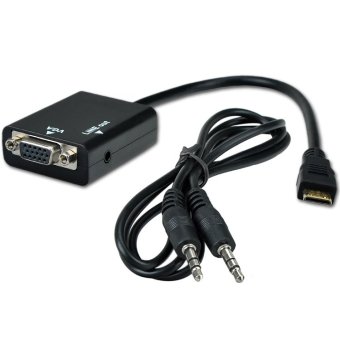 โทรทัศน์วิดีโอมินิ HDMI เพื่อวีจีเอ+สายตัวแปลงเสียงอะแดปเตอร์สำหรับคอมพิวเตอร์เข้ากับ hdtv (สีดำ) โทรทัศน์วิดีโอมินิ HDMI เพื่อวีจีเอ+สายตัวแปลงเสียงอะแดปเตอร์สำหรับคอมพิวเตอร์เข้ากับ hdtv (สีดำ)