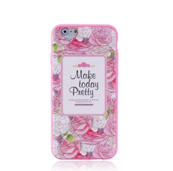 D8 เคสขอบชมพูลายดอกไม้ สำหรับ Apple iPhone 6/6s D8 เคสขอบชมพูลายดอกไม้ สำหรับ Apple iPhone 6/6s