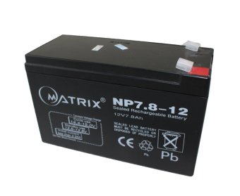 MATRIX แบตเตอรี่ เครื่องสำรองไฟ UPS 12V 7.8 Ah - สีดำ MATRIX แบตเตอรี่ เครื่องสำรองไฟ UPS 12V 7.8 Ah - สีดำ