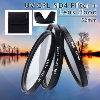 ยูวี CPL ND4 กรอง+เลนส์ฮูด 52มมสำหรับ Nikon D3200 D3100 D3000 D90 D80 D70 - intl ยูวี CPL ND4 กรอง+เลนส์ฮูด 52มมสำหรับ Nikon D3200 D3100 D3000 D90 D80 D70 - intl