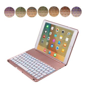 Leegoal iPad Pro 9.7 Air 2 เคสบูธขนหน้าท้องเท่แป้นพิมพ์ปกด้วย led 7 สีปกหนังสือ Backlits บลูทูธคีย์บอร์ดเคสสำหรับ iPad Pro 9.7 Air 2 กุหลาบทอง Leegoal iPad Pro 9.7 Air 2 เคสบูธขนหน้าท้องเท่แป้นพิมพ์ปกด้วย led 7 สีปกหนังสือ Backlits บลูทูธคีย์บอร์ดเคสสำหรับ iPad Pro 9.7 Air 2 กุหลาบทอง