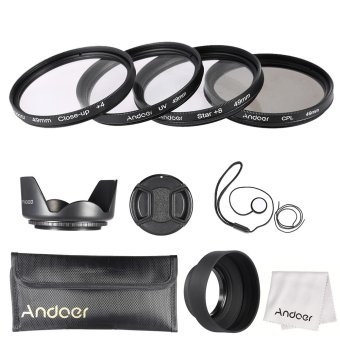 Andoer 49มมเลนส์ชุดกรอง (UV+CPL+ดารา+8+ใกล้ชิด+4) กับเลนส์แก๊ป+เลนส์ฝาประกับ+ทิวลิป และหมวกยางเลนส์+ผ้าทำความสะอาด Outdoorfree Andoer 49มมเลนส์ชุดกรอง (UV+CPL+ดารา+8+ใกล้ชิด+4) กับเลนส์แก๊ป+เลนส์ฝาประกับ+ทิวลิป และหมวกยางเลนส์+ผ้าทำความสะอาด Outdoorfree