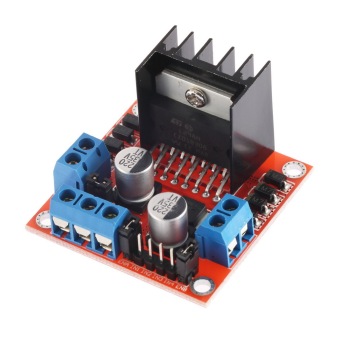 โอเอชดีซีมอเตอร์คู่ขับเคลื่อนสะพานผินโมดูลคอนโทรลเลอร์บอร์ด Arduino L298N โอเอชดีซีมอเตอร์คู่ขับเคลื่อนสะพานผินโมดูลคอนโทรลเลอร์บอร์ด Arduino L298N