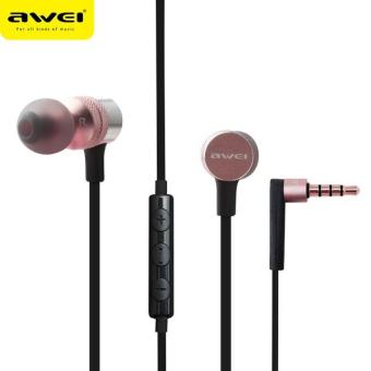 AWEI ES-20TY หูฟังแบบใส่ในหูแบบสเตอริโอแบบมีสายแยกเสียงรบกวน (Rose Gold) - intl AWEI ES-20TY หูฟังแบบใส่ในหูแบบสเตอริโอแบบมีสายแยกเสียงรบกวน (Rose Gold) - intl
