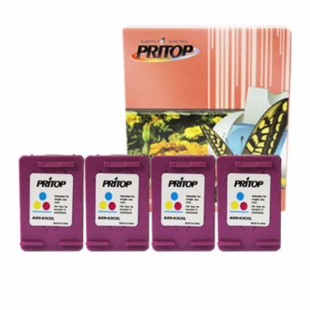 PRITOP HP ink 63CO-XL Ink Cartridge หมึกสีดำ 4 ตลับ PRITOP HP ink 63CO-XL Ink Cartridge หมึกสีดำ 4 ตลับ