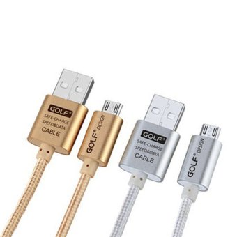 Golf 1M 2เส้น Metal Quick Charge&Data Cable สายชาร์ Micro USB สำหรับ Samsung/Android สายถักยาว 1เมตร(สีทอง+สีเงิน) Golf 1M 2เส้น Metal Quick Charge&Data Cable สายชาร์ Micro USB สำหรับ Samsung/Android สายถักยาว 1เมตร(สีทอง+สีเงิน)