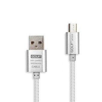 Golf 2M Metal Quick Charge&Data Cable สายชาร์จ Micro USB สายถัก2เมตร (สีเงิน) Golf 2M Metal Quick Charge&Data Cable สายชาร์จ Micro USB สายถัก2เมตร (สีเงิน)