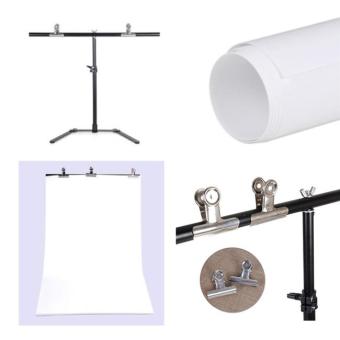 Photography T - Frame Stand + PVC Backdrop โครงฉากถ่ายภาพสินค้า ขนาด 70 x 140 พร้องแผ่น PVC ขาว 1 ชุด Photography T - Frame Stand + PVC Backdrop โครงฉากถ่ายภาพสินค้า ขนาด 70 x 140 พร้องแผ่น PVC ขาว 1 ชุด