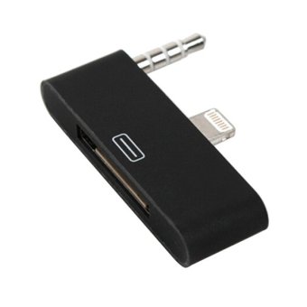 Sanwood 30pin เพื่อ 8pin ท่าเรือ Lightning อะแดปเตอร์ชาร์จเสียงสำหรับ iPhone 6 5 5S 5C iPad (สีดำ) Sanwood 30pin เพื่อ 8pin ท่าเรือ Lightning อะแดปเตอร์ชาร์จเสียงสำหรับ iPhone 6 5 5S 5C iPad (สีดำ)