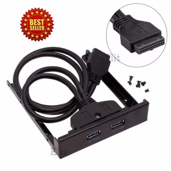 Elit การ์ดเพิ่มช่อง แผงด้านหน้าฟล็อปปี้ เบย์ 3.5 นิ้ว USB 3.0 Front Panel Floppy Disk Bay Hub Bracket Cable (Black) Elit การ์ดเพิ่มช่อง แผงด้านหน้าฟล็อปปี้ เบย์ 3.5 นิ้ว USB 3.0 Front Panel Floppy Disk Bay Hub Bracket Cable (Black)