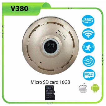 CCTV WIFI IP Camera 360 Fisheye Panoramic Dome Camera 1.3MP 960P ONVIF CCTV Night Vision Video Surveillance Security 360 องศาพาโนรามากล้องวงจรปิดไร้สาย HD ไร้สาย VR IPCam V380 และ Micro SD card 16GB CCTV WIFI IP Camera 360 Fisheye Panoramic Dome Camera 1.3MP 960P ONVIF CCTV Night Vision Video Surveillance Security 360 องศาพาโนรามากล้องวงจรปิดไร้สาย HD ไร้สาย VR IPCam V380 และ Micro SD card 16GB