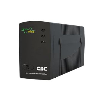 CBC เครื่องสำรองไฟ UPS 1000VA / 400 Watt รุ่น Green Wave - สีดำ CBC เครื่องสำรองไฟ UPS 1000VA / 400 Watt รุ่น Green Wave - สีดำ