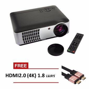 โปรเจคเตอร์ RD806 LED All in one Multimedia 2800 Lumens (สีดำ) ฟรี HDMI V2.0 (4K) 1.8 M โปรเจคเตอร์ RD806 LED All in one Multimedia 2800 Lumens (สีดำ) ฟรี HDMI V2.0 (4K) 1.8 M