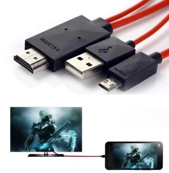 HDMI For TV display screen For Mobile phone Samsung Galaxy S3/4/5 Note 2/3 สายต่อมือถือออกทีวี (สีแดง) HDMI For TV display screen For Mobile phone Samsung Galaxy S3/4/5 Note 2/3 สายต่อมือถือออกทีวี (สีแดง)