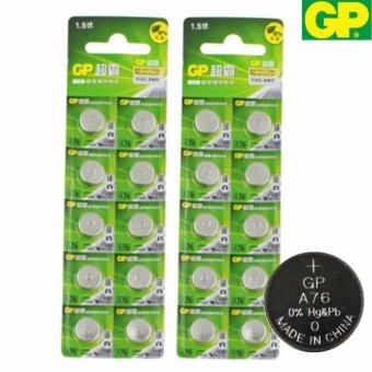 GP ถ่านกระดุม รุ่น LR44 / A76 / AG13 / 357 / LR1154 (สำหรับเครื่องช่วยฟัง รุ่น 801A 801B 801E)(2 แพ็ค 20 ก้อน) GP ถ่านกระดุม รุ่น LR44 / A76 / AG13 / 357 / LR1154 (สำหรับเครื่องช่วยฟัง รุ่น 801A 801B 801E)(2 แพ็ค 20 ก้อน)