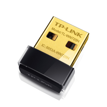 TP-Link 150Mbps Wireless N Nano USB Adapter TL-WN725N(สีดำ/สีทอง) TP-Link 150Mbps Wireless N Nano USB Adapter TL-WN725N(สีดำ/สีทอง)