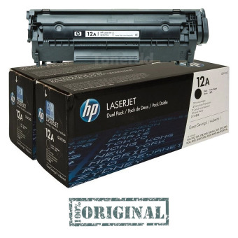 HP 12A (Q2612AD) แพ็คคู่ สีดำ - หมึกแท้รับประกันศูนย์ HP 12A (Q2612AD) แพ็คคู่ สีดำ - หมึกแท้รับประกันศูนย์