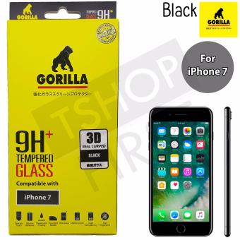 Gorilla New 3D Real Curved กอริล่า ฟิล์มกระจกนิรภัยเต็มจอขอบโค้ง For iPhone 7 Gorilla New 3D Real Curved กอริล่า ฟิล์มกระจกนิรภัยเต็มจอขอบโค้ง For iPhone 7