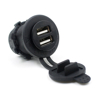 รถยนต์บุหรี่ไฟแช็กซ็อกเก็ตดีซี 12VDual USB อะแดปเตอร์เต้ารับชาร์จสีดำ รถยนต์บุหรี่ไฟแช็กซ็อกเก็ตดีซี 12VDual USB อะแดปเตอร์เต้ารับชาร์จสีดำ