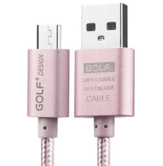 Golf สายชาร์จ Micro USB แบบถัก Metal Quick Charge & Data Cable สำหรับ Samsung / Android (สีชมพู) Golf สายชาร์จ Micro USB แบบถัก Metal Quick Charge & Data Cable สำหรับ Samsung / Android (สีชมพู)