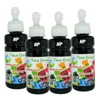 HP True Green inkjet refill 100ml. HP all model : Black ( ชุด 4 ขวด)(Black) HP True Green inkjet refill 100ml. HP all model : Black ( ชุด 4 ขวด)(Black)