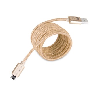 Golf สายชาร์จมือถือ ที่ชาร์จแบตโทรศัพท์ สายชาร์จMicro USBแบบถักMetal Quick Charge & Data CableสำหรับSamsung / Android (สีทอง) Golf สายชาร์จมือถือ ที่ชาร์จแบตโทรศัพท์ สายชาร์จMicro USBแบบถักMetal Quick Charge & Data CableสำหรับSamsung / Android (สีทอง)
