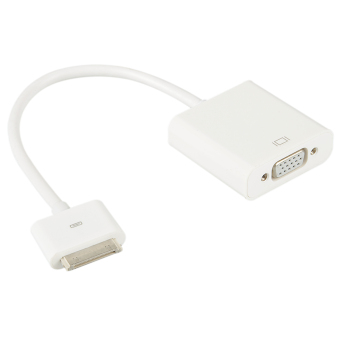 ขาวตัดกับตัวเชื่อมต่อสายเคเบิลแบบ vga อะแดปเตอร์เตาหลอมเหล็กทรงสำหรับ iPhone 4 4S iPod- ขาวตัดกับตัวเชื่อมต่อสายเคเบิลแบบ vga อะแดปเตอร์เตาหลอมเหล็กทรงสำหรับ iPhone 4 4S iPod-