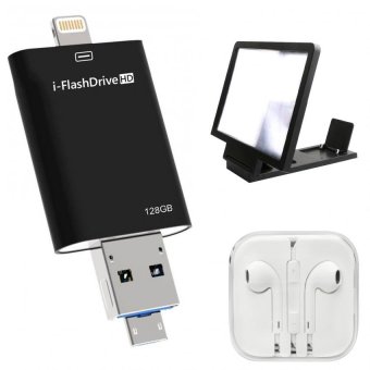 i-FlashDevice - iEasy Drive HD รุ่น LX-807 USB 3.0 OTG 128GB ที่เก็บข้อมูล iPhone,IPad,Android +OEMหูฟัง+ScreenMobile (Black) i-FlashDevice - iEasy Drive HD รุ่น LX-807 USB 3.0 OTG 128GB ที่เก็บข้อมูล iPhone,IPad,Android +OEMหูฟัง+ScreenMobile (Black)