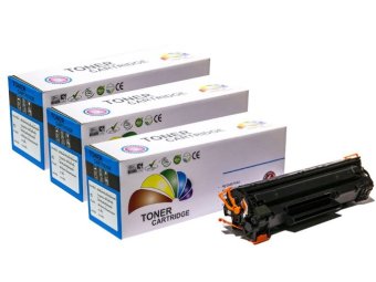 HP Color Box ตลับหมึกพิมพ์เลเซอร์ชนิดเทียบเท่า HP LaserJet CE285A (85A) (สีดำ) ( 3 กล่อง ) HP Color Box ตลับหมึกพิมพ์เลเซอร์ชนิดเทียบเท่า HP LaserJet CE285A (85A) (สีดำ) ( 3 กล่อง )