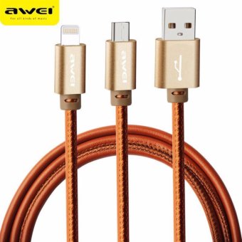 Awei CL-987 2 In 1 Lightning/Micro USB/USB สายชาร์ตและเชื่อมต่อข้อมูล Awei CL-987 2 In 1 Lightning/Micro USB/USB สายชาร์ตและเชื่อมต่อข้อมูล