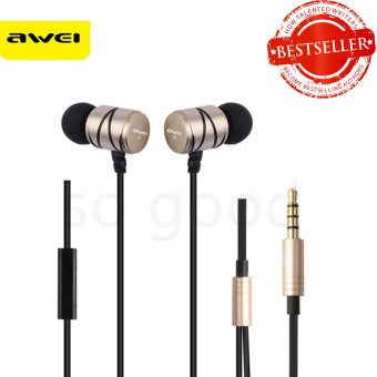 Awei หูฟัง Q5i In-Ear Earphone 3.5mm Jack Universal Smart Earphone (gold/black) Awei หูฟัง Q5i In-Ear Earphone 3.5mm Jack Universal Smart Earphone (gold/black)
