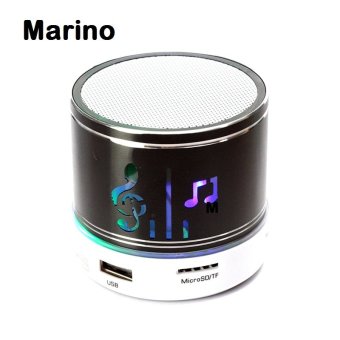 Marino ลำโพงบลูทูธ ลายตัวโน็ตเมโลดี้พร้อมไฟกระพริบ No.S01 - สีดำ Marino ลำโพงบลูทูธ ลายตัวโน็ตเมโลดี้พร้อมไฟกระพริบ No.S01 - สีดำ