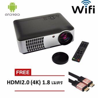 โปรเจคเตอร์ Android Wifi RD806 LED All in one Multimedia 2800 Lumens ฟรีสาย HDMI V2.0 (4K)1.8 เมตร โปรเจคเตอร์ Android Wifi RD806 LED All in one Multimedia 2800 Lumens ฟรีสาย HDMI V2.0 (4K)1.8 เมตร