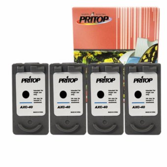 Canon 40XL ตลับหมึกอิงค์เทียบเท่า Pritop สีดำ 4 ตลับ Canon 40XL ตลับหมึกอิงค์เทียบเท่า Pritop สีดำ 4 ตลับ