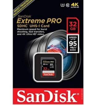 SanDisk เมมโมรี่การ์ด 32GB SDHC Extreme PRO U3 95MB/s 633X UHS-I 4K CLASS 10 SanDisk เมมโมรี่การ์ด 32GB SDHC Extreme PRO U3 95MB/s 633X UHS-I 4K CLASS 10