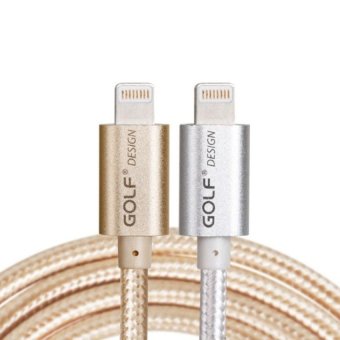 GOLF Lightning สายชาร์จ แบบถักอย่างดี สำหรับ iPhone 5, 5s, 5c, 6, 6 Plus, iPad (สีเงิน) GOLF Lightning สายชาร์จ แบบถักอย่างดี สำหรับ iPhone 5, 5s, 5c, 6, 6 Plus, iPad (สีเงิน)