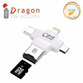 iDragon - iUSB Pro รุ่น LX-11 128GB 4 in 1 Card Reader ตัวอ่านเม็มโมรี่การ์ดสำรองข้อมูล iPhone,IPad,Android,Type-C (ขาว) iDragon - iUSB Pro รุ่น LX-11 128GB 4 in 1 Card Reader ตัวอ่านเม็มโมรี่การ์ดสำรองข้อมูล iPhone,IPad,Android,Type-C (ขาว)