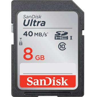 Sandisk เมมโมรี่การ์ด 8GB Ultra Class 10 UHS-I SD 40MB/s Full HD Video SDHC Sandisk เมมโมรี่การ์ด 8GB Ultra Class 10 UHS-I SD 40MB/s Full HD Video SDHC