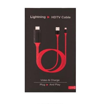 HDMI Lightning HDMI To TV Lightning Digital AV Adapter For iPhone 5/5S/6/6 plus/6S/6SPlus 7 7plus/ipad Support HD1080P connection TV HDTV สายสีแดง HDMI Lightning HDMI To TV Lightning Digital AV Adapter For iPhone 5/5S/6/6 plus/6S/6SPlus 7 7plus/ipad Support HD1080P connection TV HDTV สายสีแดง