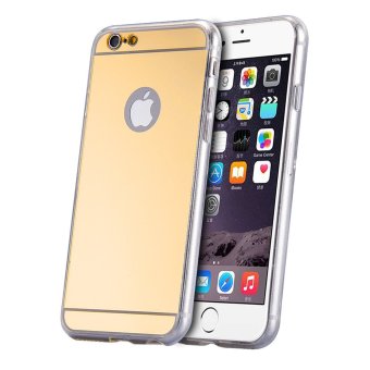 ซิลิโคนตกแต่งอุลบางเคสกระจกโลหะสำหรับ iPhone 6/6S (ทอง) ซิลิโคนตกแต่งอุลบางเคสกระจกโลหะสำหรับ iPhone 6/6S (ทอง)