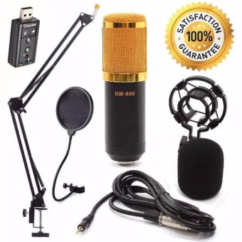 At First BM-800 Condensor Microphone ไมค์โครโฟนอัดเสียง SET + Sound Card USB (Black) At First BM-800 Condensor Microphone ไมค์โครโฟนอัดเสียง SET + Sound Card USB (Black)