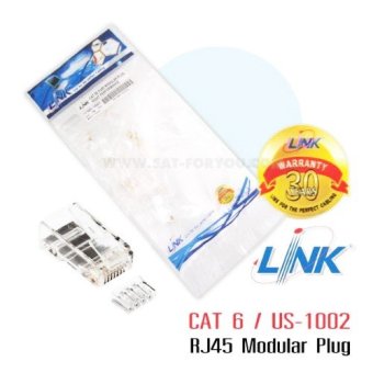 LINK หัวสำหรับสายแลน (10 หัว/กล่อง) (US1002) Original Plug RJ45 CAT6 (10หัว/Pack) LINK หัวสำหรับสายแลน (10 หัว/กล่อง) (US1002) Original Plug RJ45 CAT6 (10หัว/Pack)