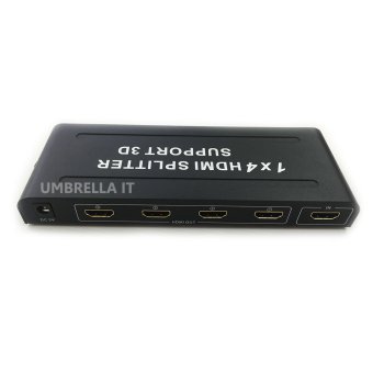 HDMI กล่องแยกจอ 4port HDMI Splitter 1x4 Support 3D High Resolution 1080P (สีดำ) HDMI กล่องแยกจอ 4port HDMI Splitter 1x4 Support 3D High Resolution 1080P (สีดำ)