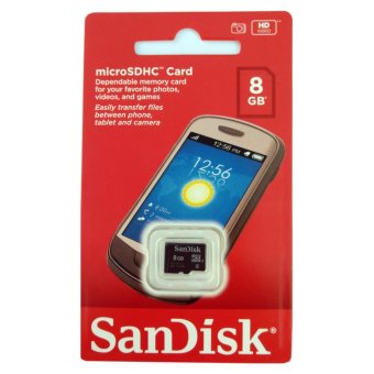 เมมโมรี่ ไมโคร เอสดีเฮชซี การ์ด แซนดิสก์ 8GB (ของแท้) เมมโมรี่ ไมโคร เอสดีเฮชซี การ์ด แซนดิสก์ 8GB (ของแท้)