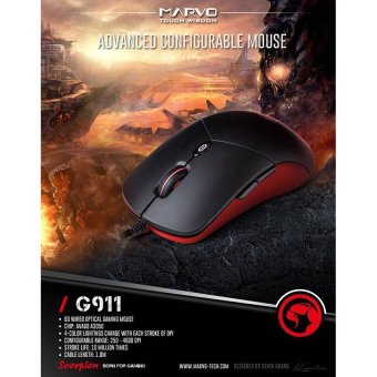 Marvo เมาส์ รุ่น G911 + มาโคร Marvo เมาส์ รุ่น G911 + มาโคร
