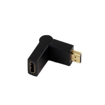 HDMI Plug to jack 180 swing หัวต่อพ่วงสำหรับการเข้างานติดตั้ง - Black HDMI Plug to jack 180 swing หัวต่อพ่วงสำหรับการเข้างานติดตั้ง - Black