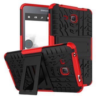 TPU+PC เกราะกำบังเคสไฮบริดสำหรับ Samsung Galaxy Tab A 2016 SM-T280 (สีแดง) TPU+PC เกราะกำบังเคสไฮบริดสำหรับ Samsung Galaxy Tab A 2016 SM-T280 (สีแดง)